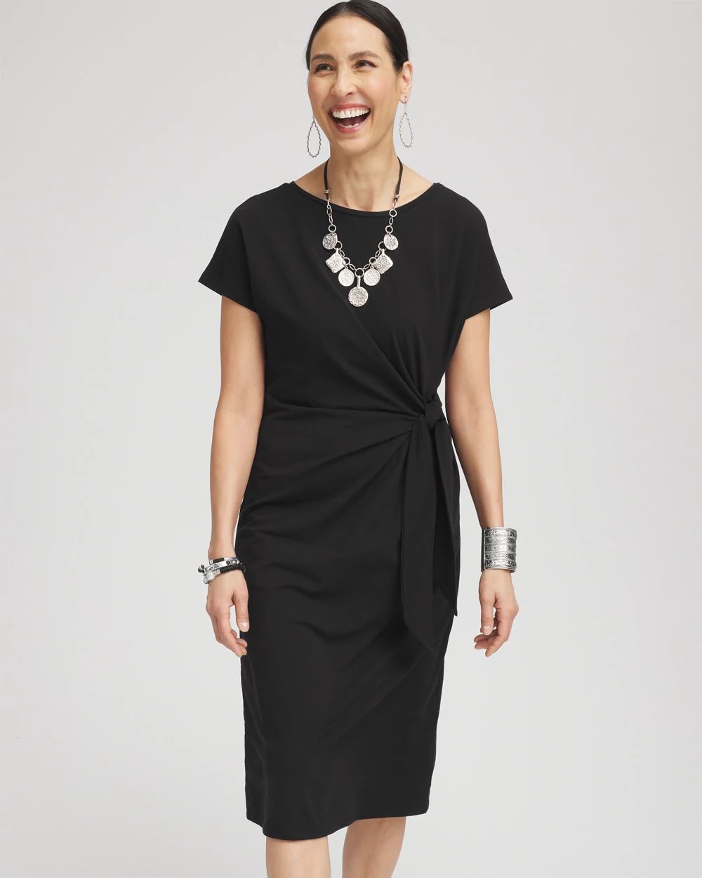 Dolman-Sleeved Side-Tie Dress | Chico's Dolman-Sleeved Side-Tie Dress | Chico's